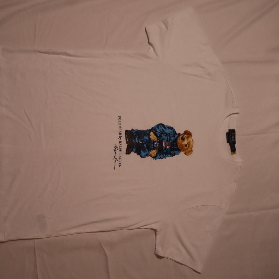Ralph Lauren Polo Bear Tee White — Denim Bear