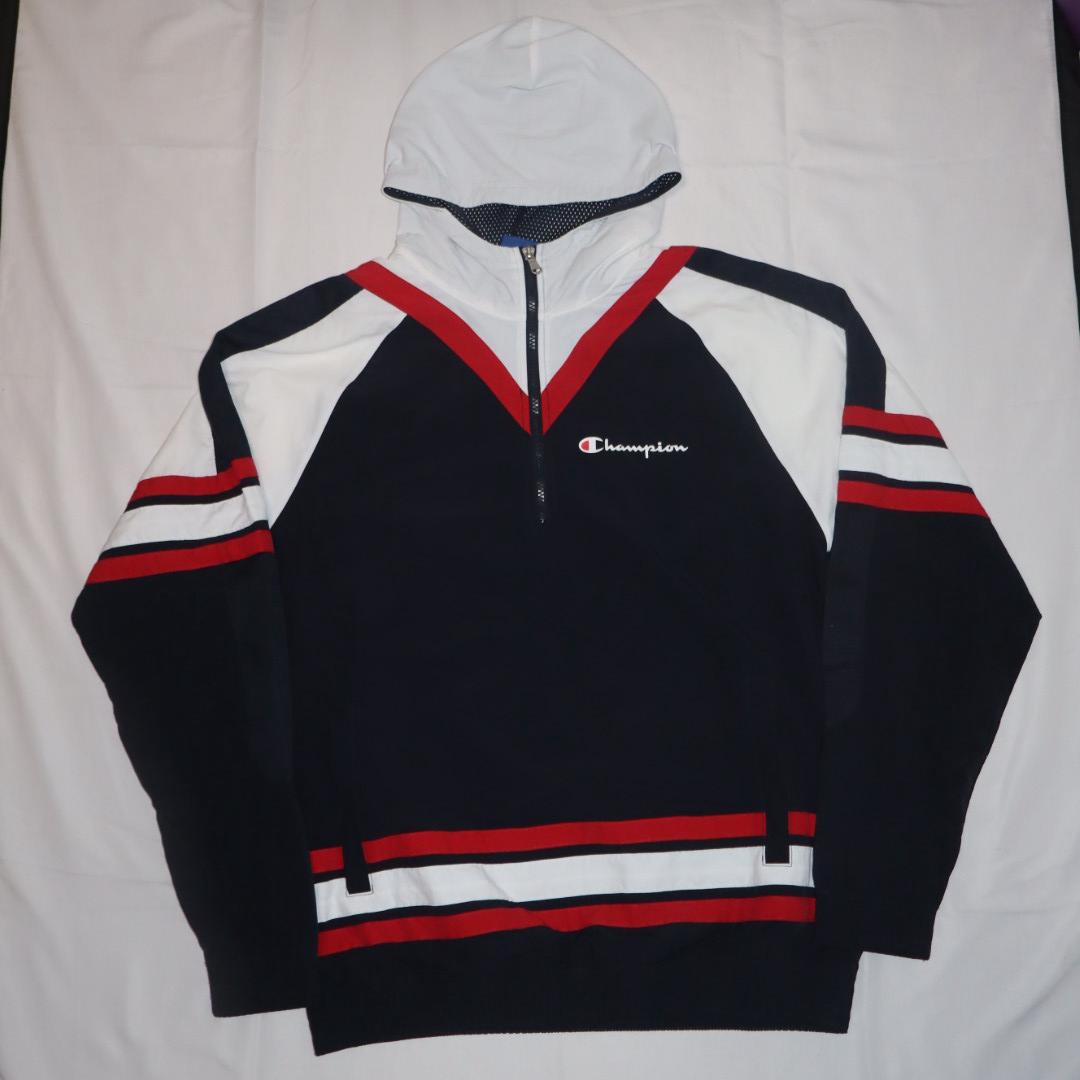 Champion Zip-Up Hoodie Navy/Red/White