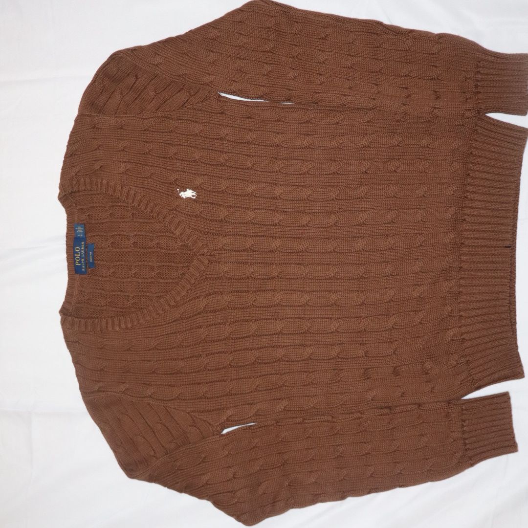 Ralph Lauren Cable Knit Sweater Brown