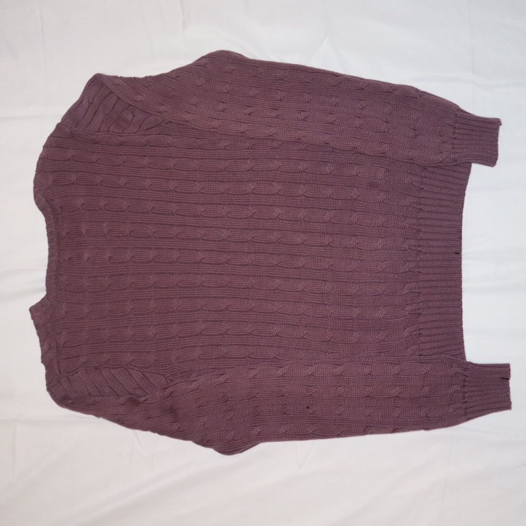 Ralph Lauren Cable Knit Sweater Mauve — view 2